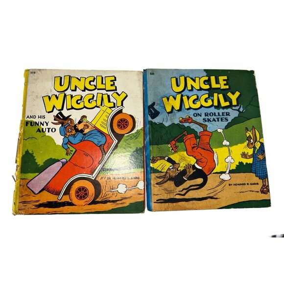 Uncle Wiggly Vintage 1940s Children’s Story Books By Howard R. Harris Lot Of 2 - Picture 1 of 2